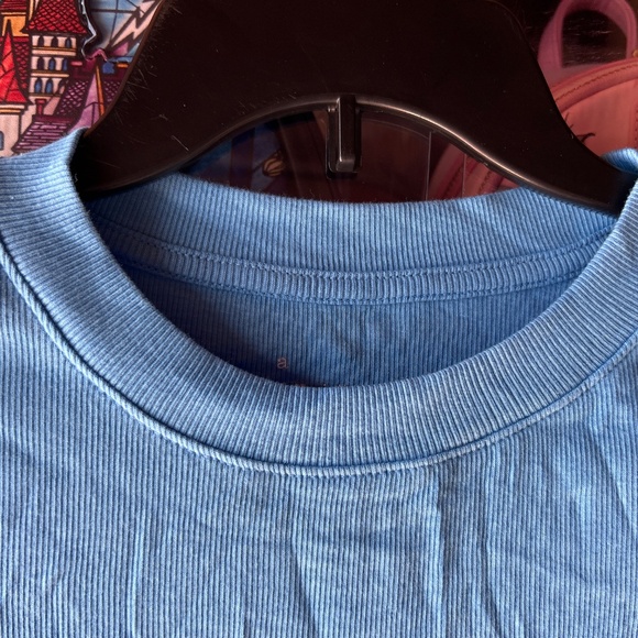 A New Day Short Sleeve Ribbed Tee Blue Large Women - Picture 7 of 9